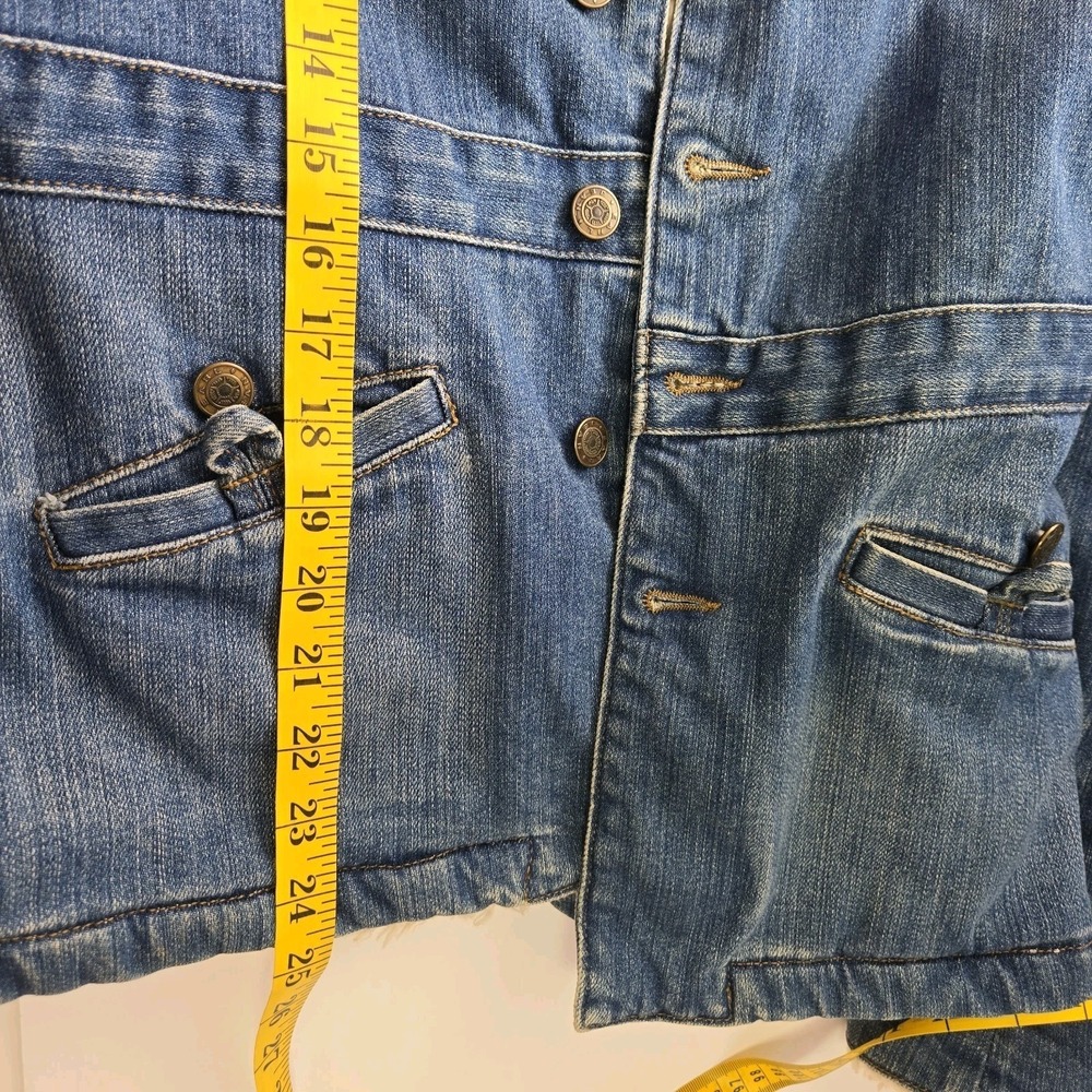 Earl Jeans Womens Vtg Sherpa Lined Denim Jean Jacket Size M Ranch Coat Trucker - Picture 11 of 11